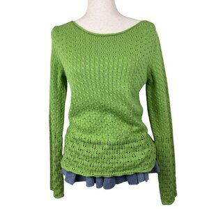 Madison Studio Green Knit Sweater Medium